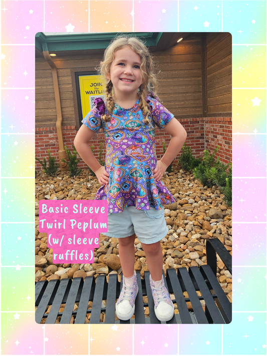 Basic Sleeve Twirl Peplum
